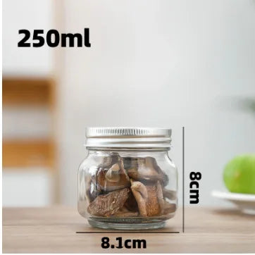 Wide Mouth Mason Jars with Lids Glass Food Storage Container for Meal Prep