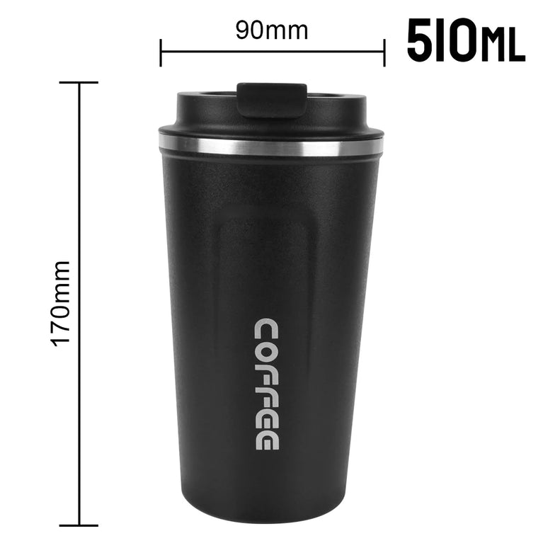 Thermo Cafe Double Stainless Steel Coffee Mug Leak-Proof Travel Cup 380/510ML