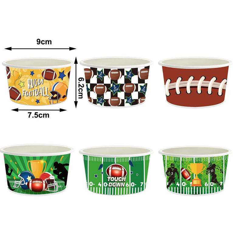 6-30pcs Paper Snack Cups Ice Cream Paper Bowl Disposable Dessert Treat Snack Cups Kids Birthday Shower Summer Party Supplies