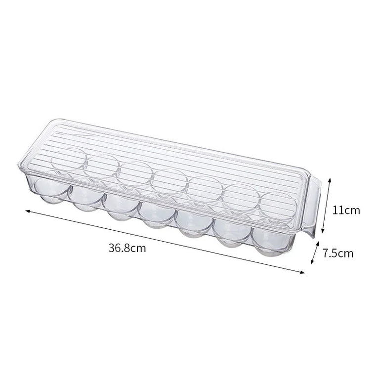 Transparent Refrigerator Storage Box Fridge Organizer Clear Plastic Container for Kitchen Storage