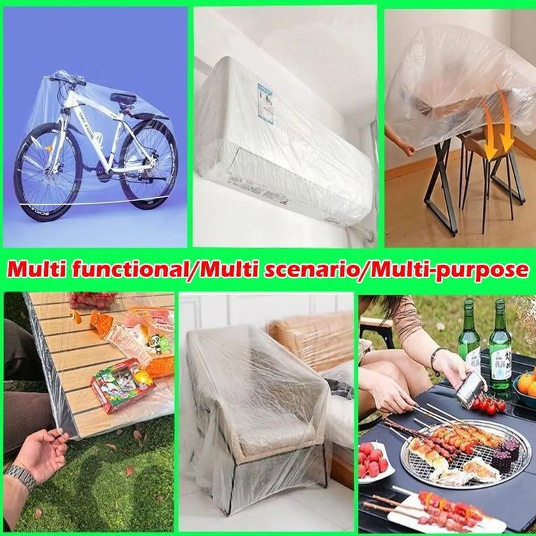 10Pcs Plastic Disposable Tablecloth Elastic Edged Waterproof Table Cover Camping Outdoor