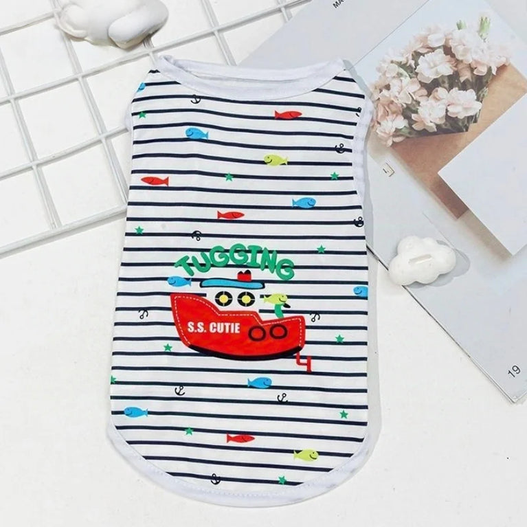 Dog Cooling Vest Summer Shirt | Breathable Cartoon Pet Clothes