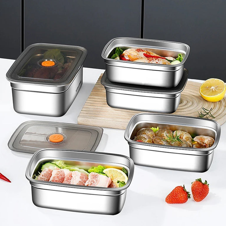304 Stainless Steel Leakproof Lunch Box Bento Container Storage Box