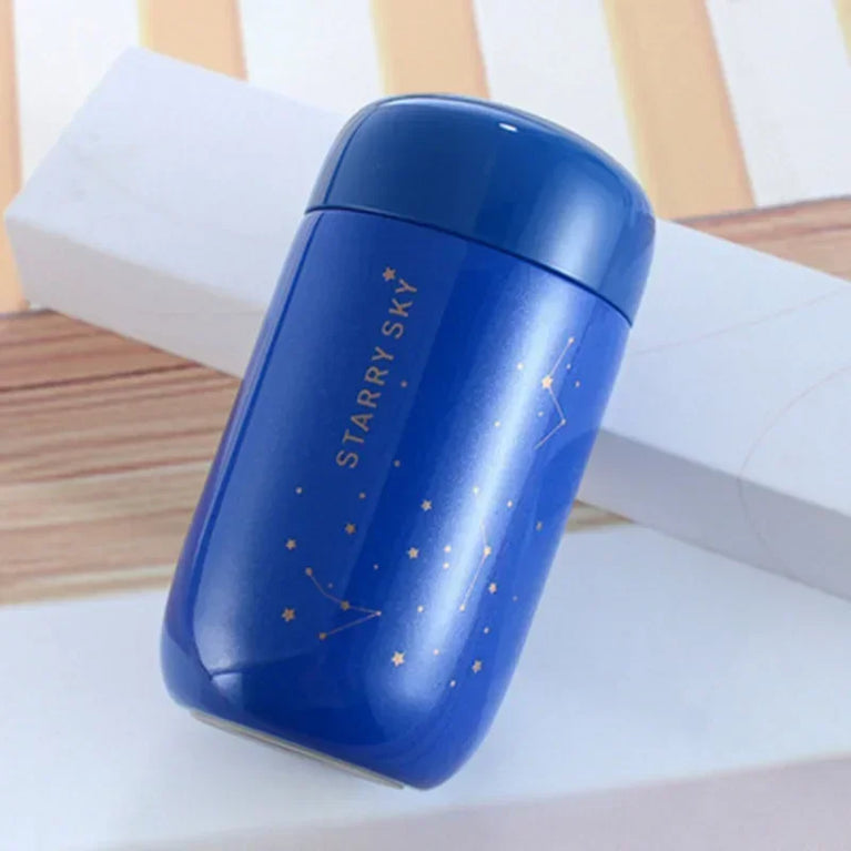 Starry Sky Mini Thermos Bottle 200ml Insulated Travel Mug Steel