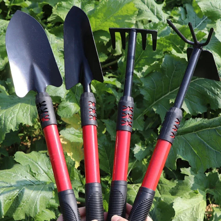 5-Tooth Gardening Spade Shovel Tool Set with Extended Handle