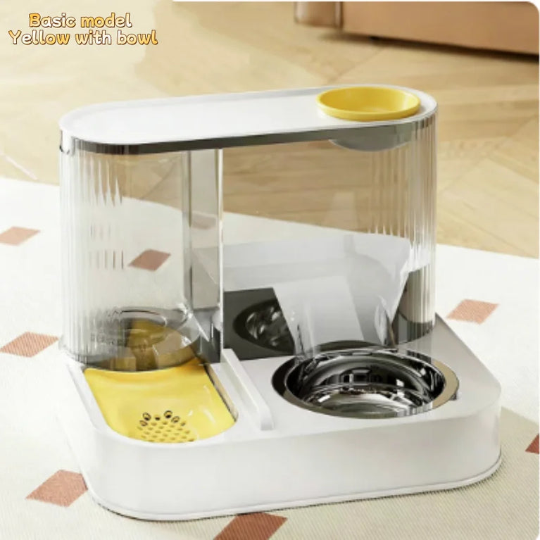 Automatic Cat Feeder with WaterFountain Food Storage PetBowl Dispenser
