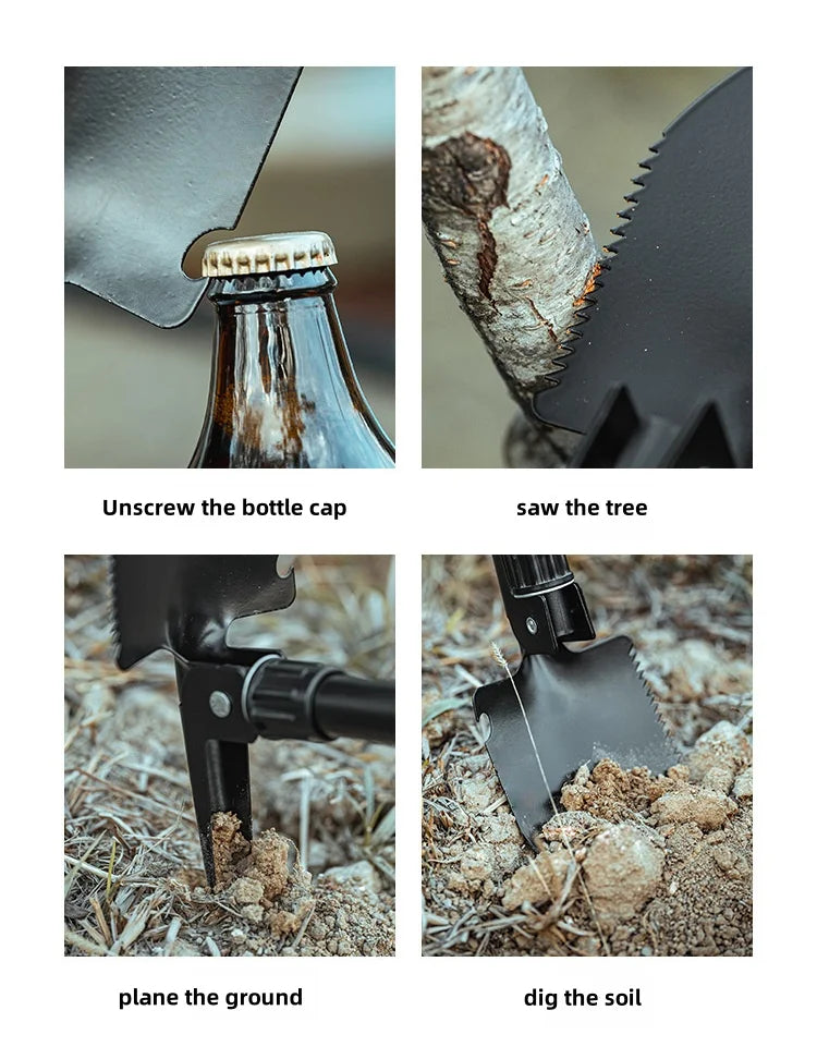 Multifunctional Folding Tactical Shovel | High-Strength Survival EDC Tool
