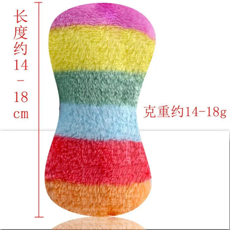 Stuffingless Squeaky Dog Toy Plush Crinkle Chew Training Toy