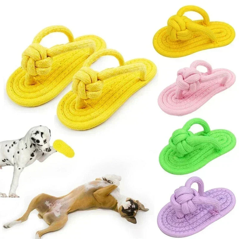 Cotton Slipper Rope Dog Toy Interactive Chew Training Toy Fun
