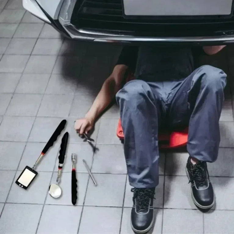 Telescopic Magnetic Pick-Up Tool & Inspection Mirror | Precision Repair Utility