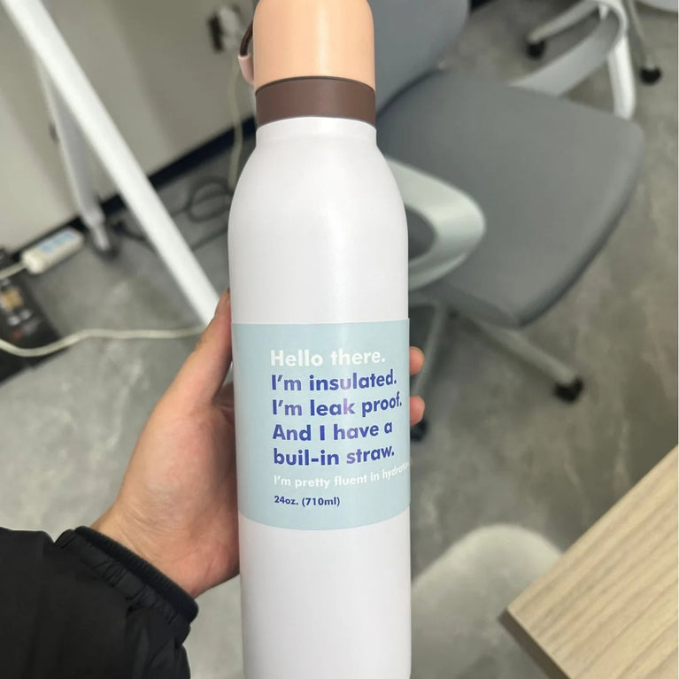 18oz 24oz Stainless Steel Thermos Water Bottle with Handle