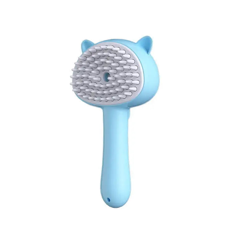 3-in-1 Cat Steam Brush Silicone Grooming Shedding Tool with Spray Function