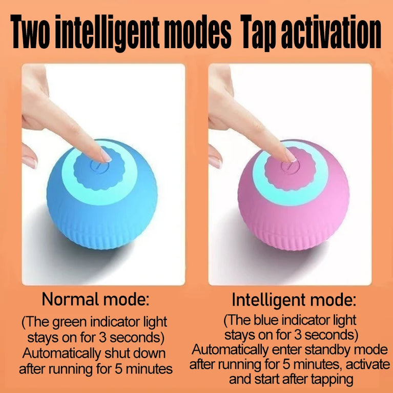 New Interactive Cat Ball Automatic Indoor Electric Roll Silicone Pet Toy MWJ01