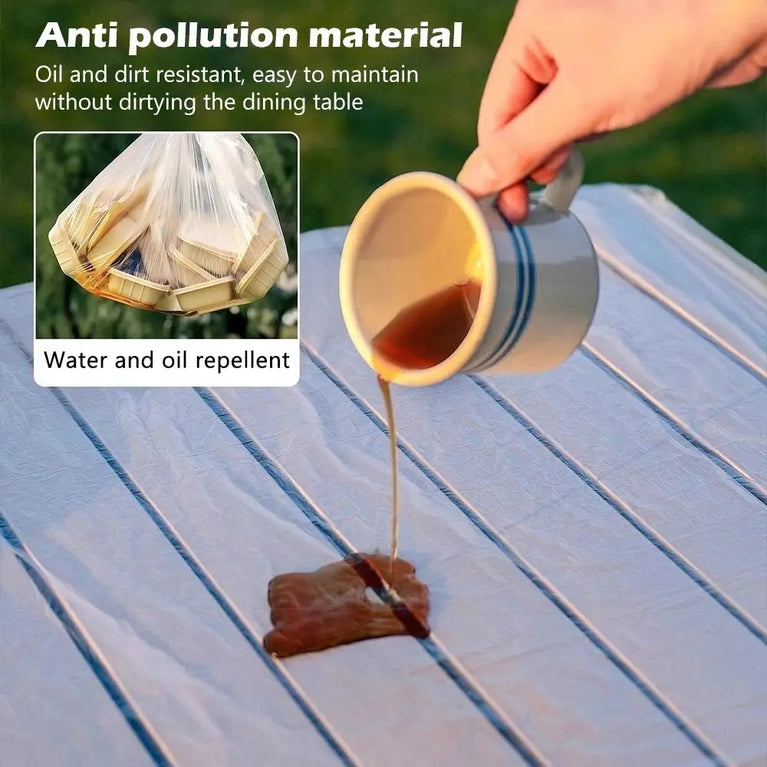 10Pcs Plastic Disposable Tablecloth Elastic Edged Waterproof Table Cover Camping Outdoor