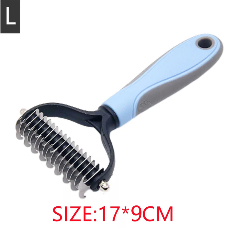 Professional Pet Cat Hair Removal Comb Brush Shedding Trimmer Tool