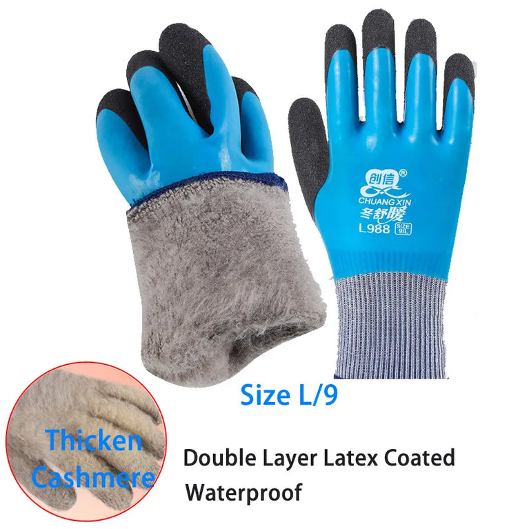 Super Grip Rubber Coated Waterproof Gardening Gloves Anti Slip Work