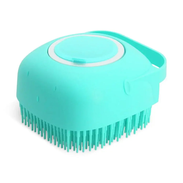 Pet Dog Shampoo Brush Silicone Massage Grooming Scrubber Bath Tool