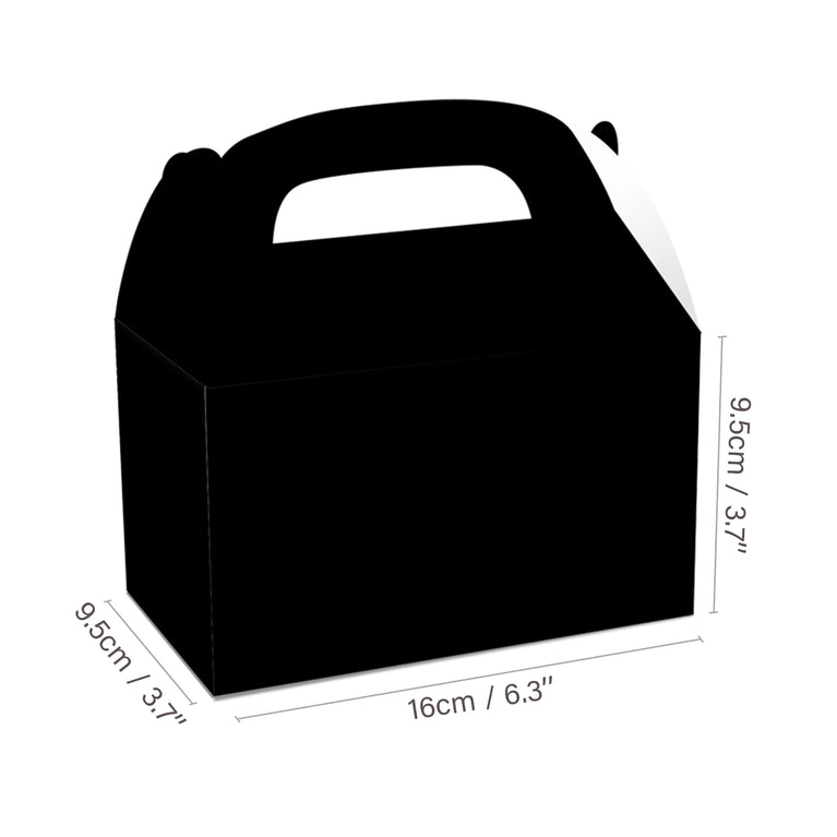 10Pcs Solid Color Popcorn Boxes Paper Food Trays Gift Bags With Handles Party Supplies Set