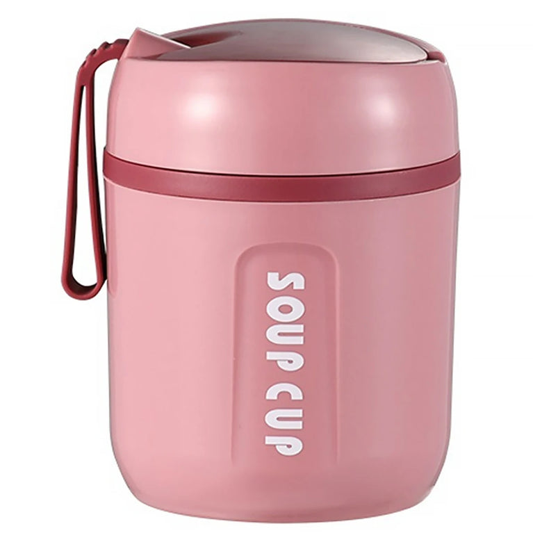 304 Stainless Steel Thermo Soup Cup 530ml 480ml Leakproof Vacuum Insulated Jar