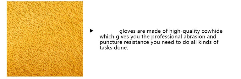 Cowhide Leather Gardening Gloves Reinforced Palm Tough Work Use