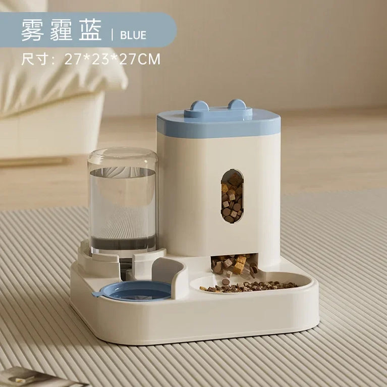Automatic Cat Dog Feeder Bowl Water Dispenser Large Capacity