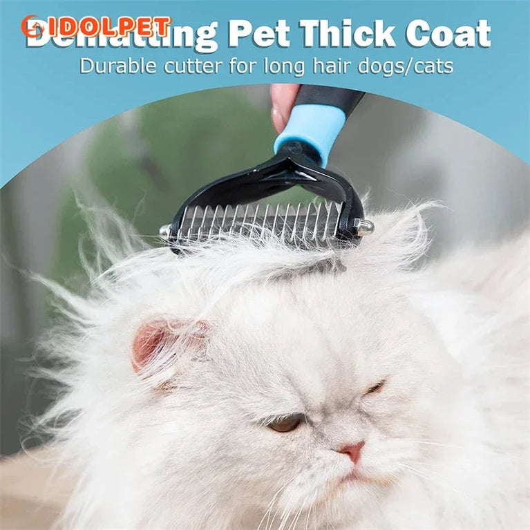 BOLD Professional Pet Deshedding Brush 2 Sided Dematting Cat Grooming