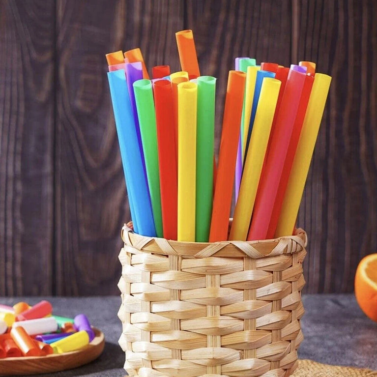100-600PCS Large Bubble Tea Straw Drinking Straws for Smoothies