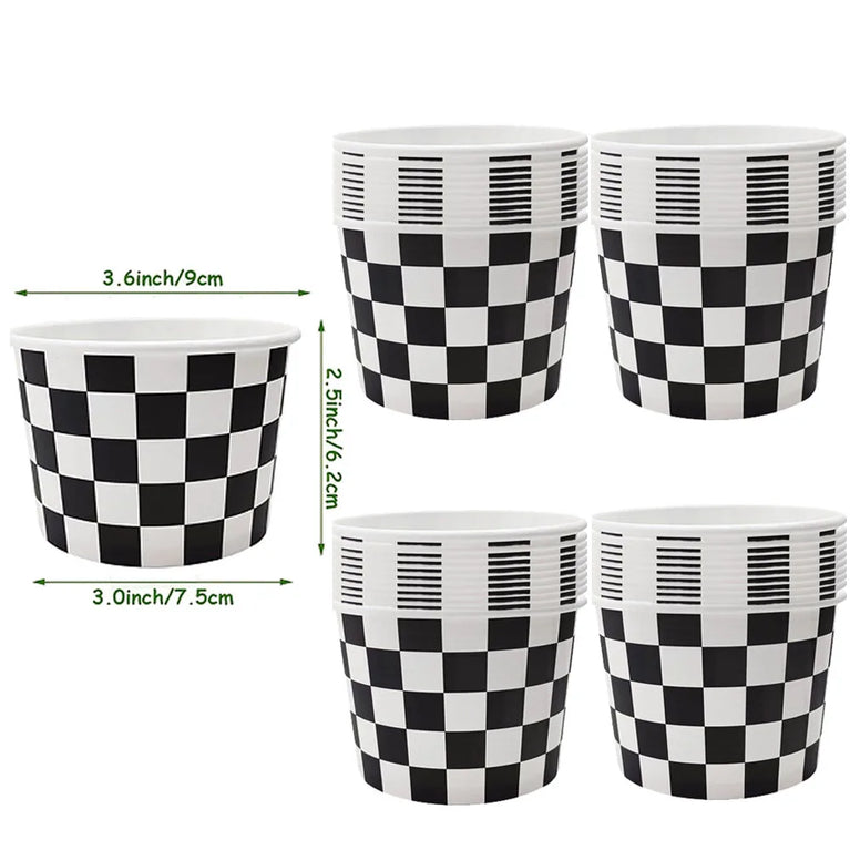 6-30pcs Paper Snack Cups Ice Cream Paper Bowl Disposable Dessert Treat Snack Cups Kids Birthday Shower Summer Party Supplies