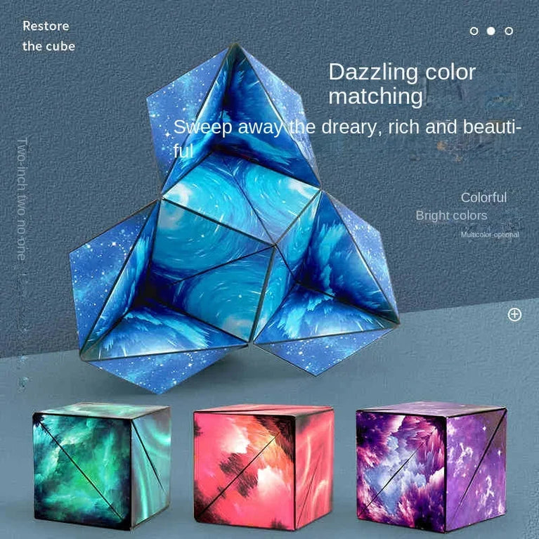 Changeable Magnetic Geometry Cube | 3D Anti-Stress Shape-Shifting Puzzle