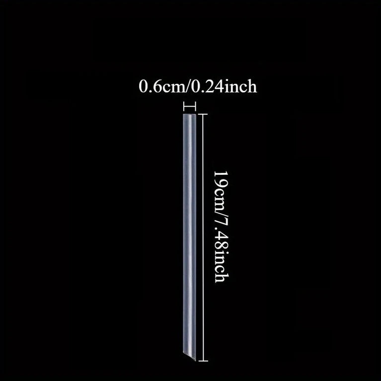 100PCS Transparent Disposable Drinking Straws for Milk Tea Coffee Smoothies
