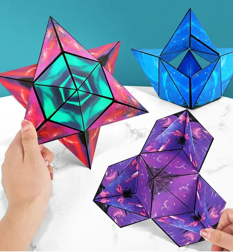 Changeable Magnetic Geometry Cube | 3D Anti-Stress Shape-Shifting Puzzle