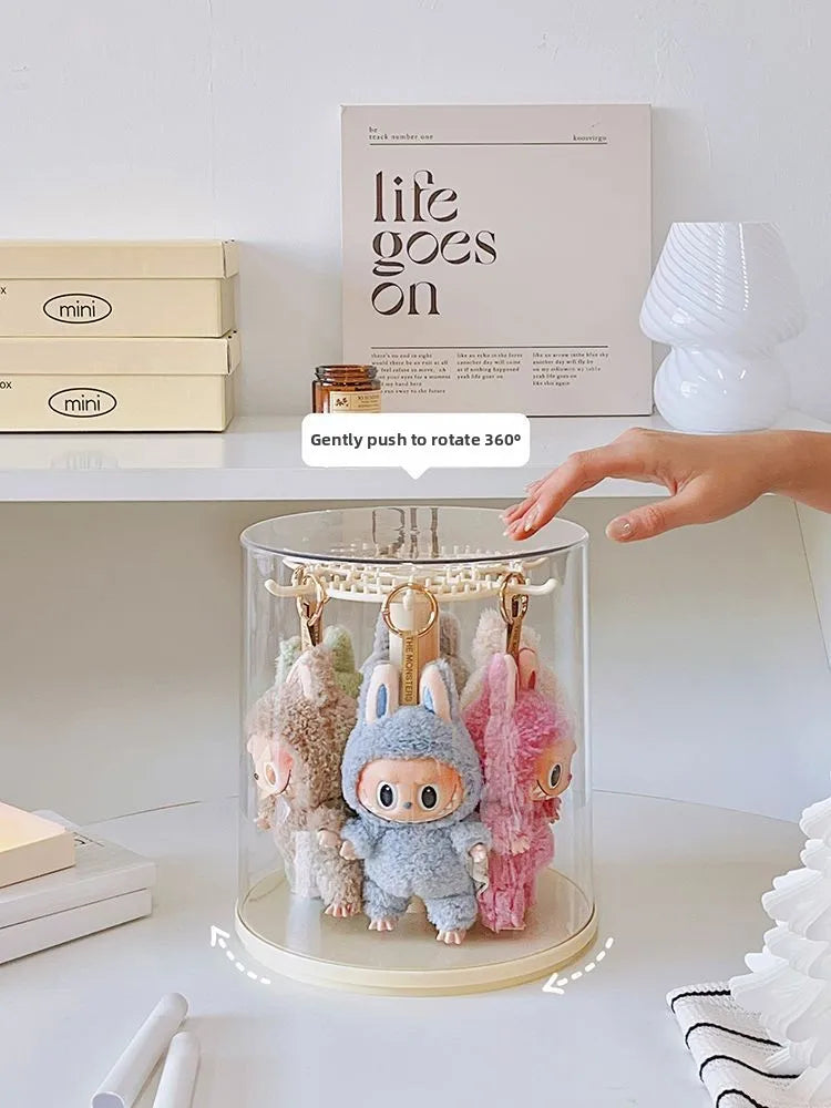 Modern Minimalist Rotating Display Case | Large Capacity Toy & Jewelry Organizer