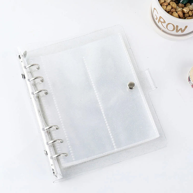 A6 Glitter Photocard Binder | 100-Capacity 2x6 Inch Photo Strip & Bookmark Album