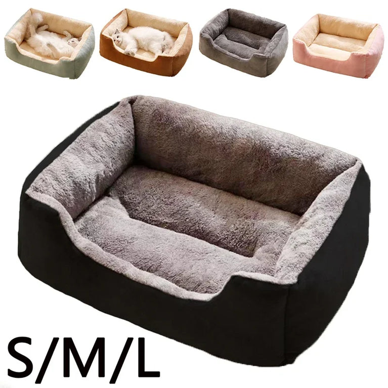 Soft Plush Cat Bed Cushion Basket House for Cats