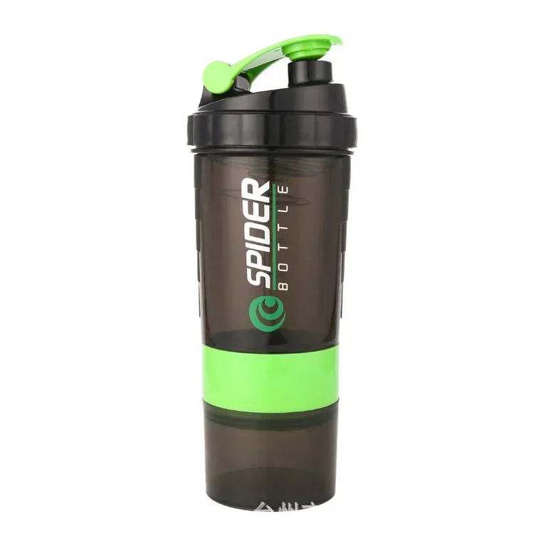 550ML 3 Layer Shaker Protein Mixing Waterbottle Fitness Gym Sports Cup