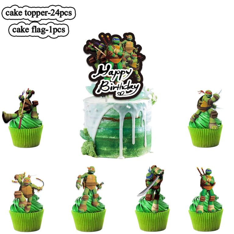 Decoration Birthday Turtlei Disposable Tableware Set Party