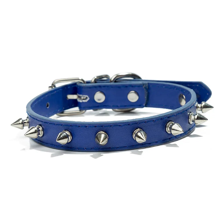Harp Spiked Studded DogCollars PU Small Medium Large NeckStrap