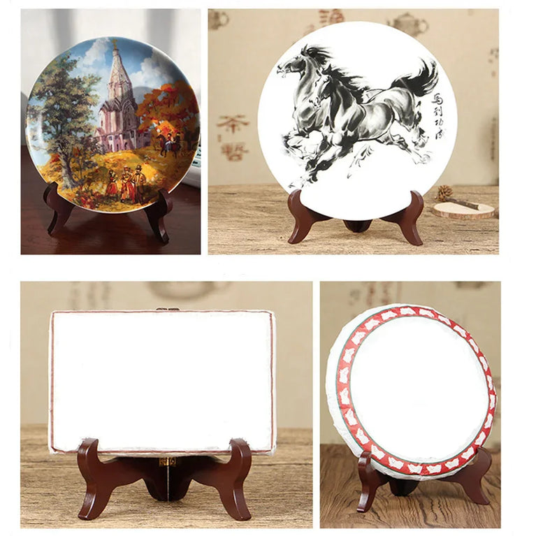 Wooden Display Easel | Foldable Plate Holder & Photo Frame Stand