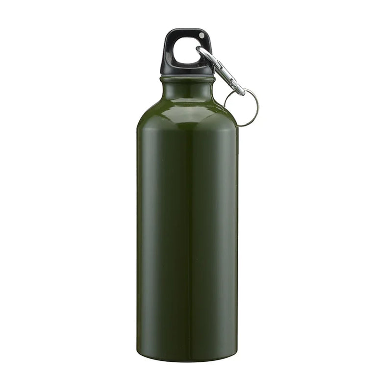 500ml Aluminum Sports Mountaineering Water Bottle Lightweight Hook Lid Outdoor Climbing Flask Kettle