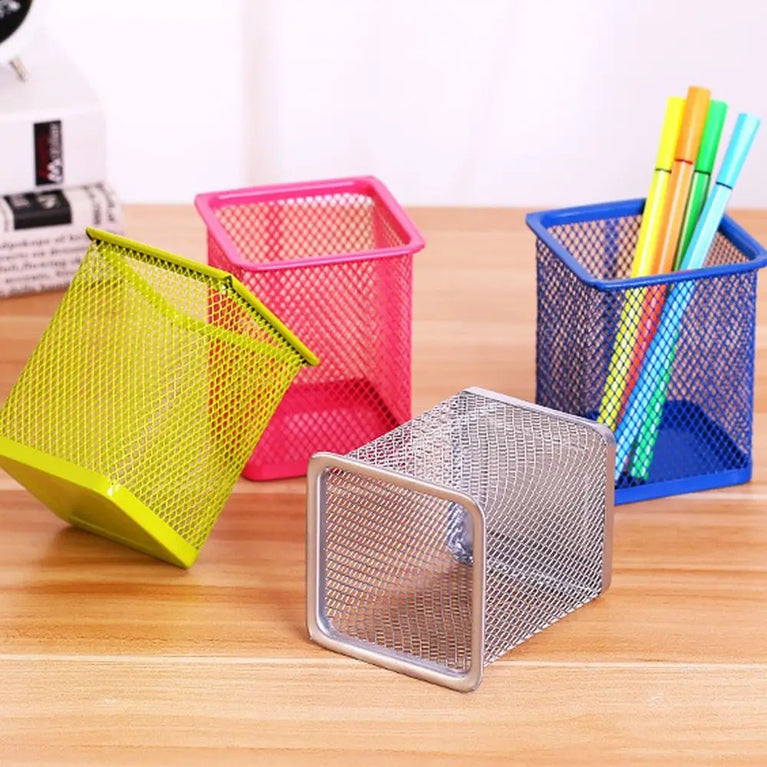 Multifunction Mesh Pen Pot Desk Tidy Stationery Organiser