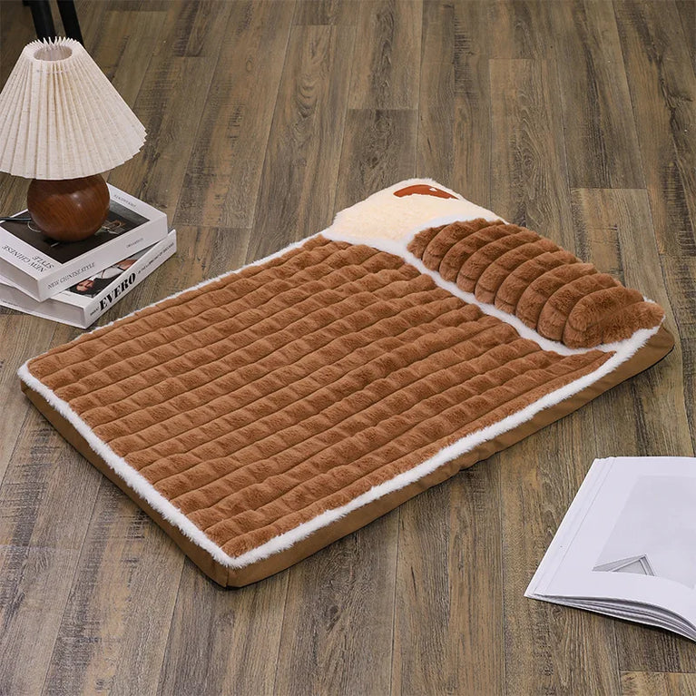 Winter Dog Bed Mattress Removable Washable Large Pet Sleeping Mat