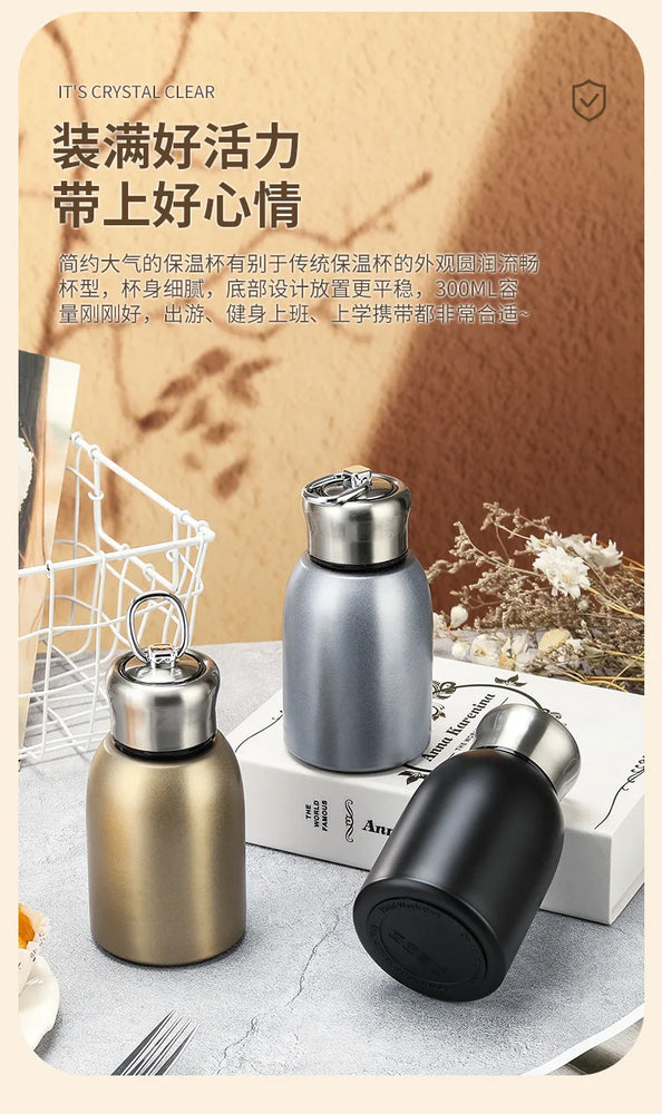Mini Portable 300ml Thermos Flask Vacuum Insulated Travel Mug for Kids