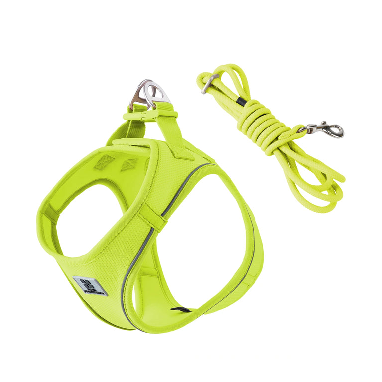 Adjustable Reflective Dog Harness Leash Set Step-In Soft Air Mesh Vest