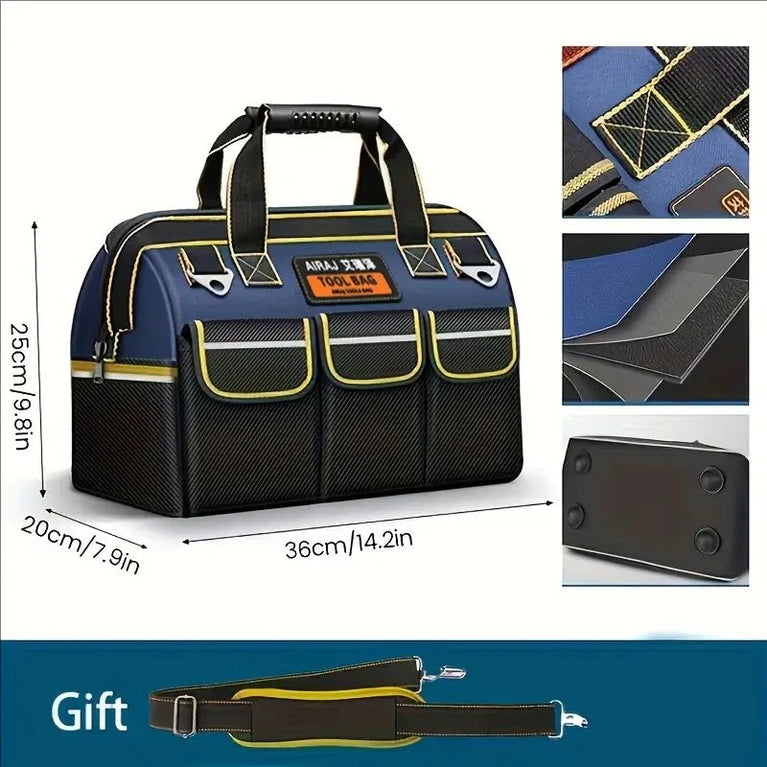 Professional Heavy-Duty Tool Bag | Industrial-Grade Electrician & Tradesman Organizer