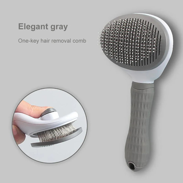 Stainless Steel Pet Grooming Brush | Pro Hair Remover & Comb