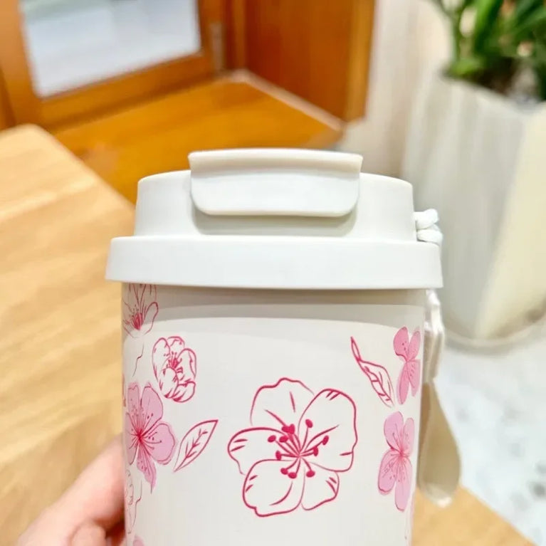 500ml Insulated Stainless Steel Tumbler Mug with Straw Handle