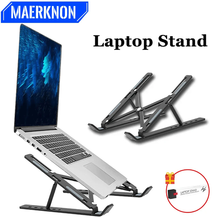 Portable Adjustable Laptop Stand | Foldable Ergonomic Notebook & Tablet Holder