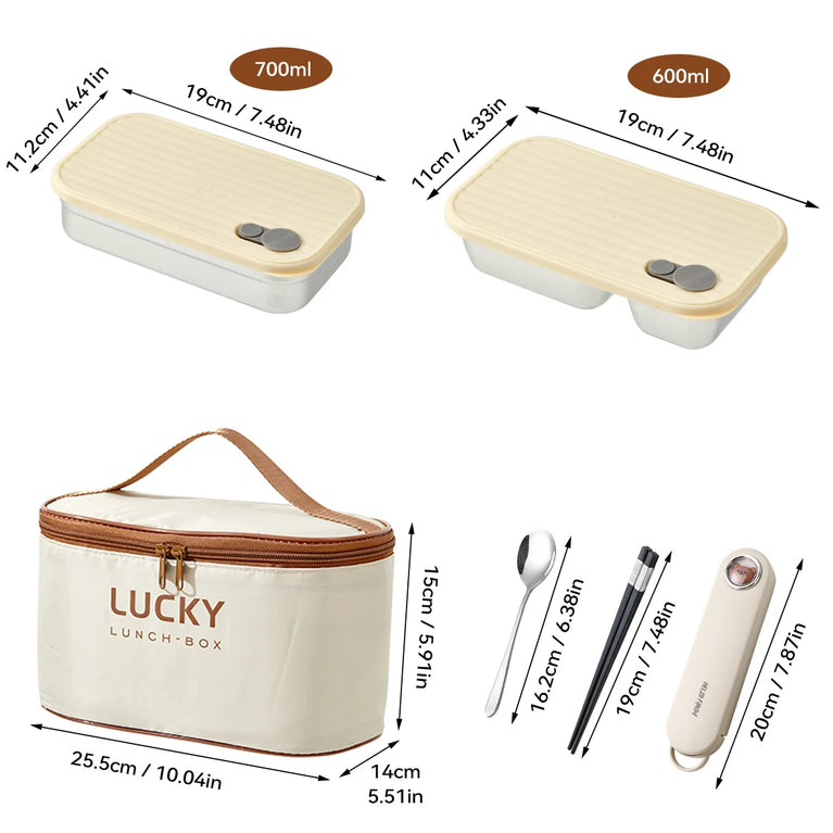 Portable Large Capacity Sealed Bento Lunch Box Stainless Steel Fruit Salad Food Container