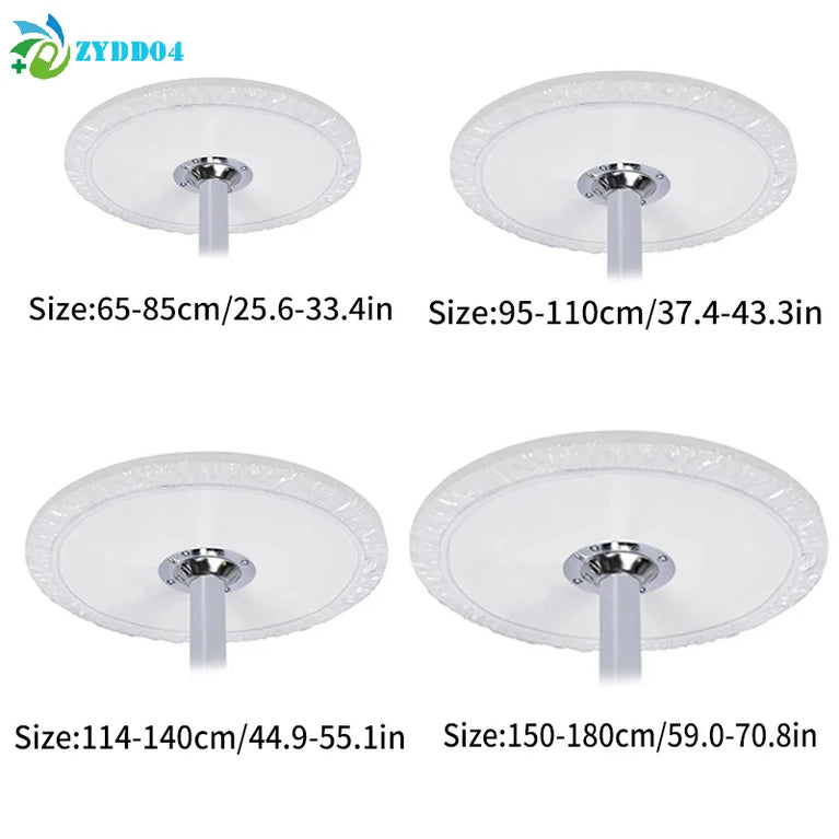 Disposable Fitted Round Tablecloths | Transparent Waterproof Protection