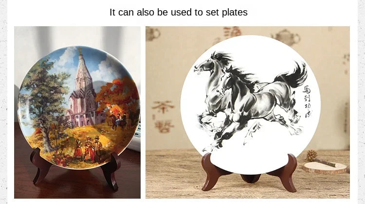 Wooden Display Easel | Foldable Plate Holder & Photo Frame Stand